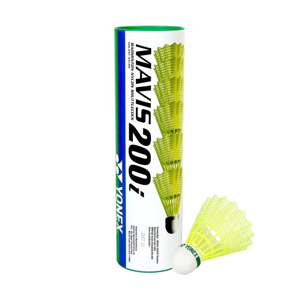 Yonex Mavis 200i Nylon Badminton Shuttlecock ( Pack of 6 Shuttles )